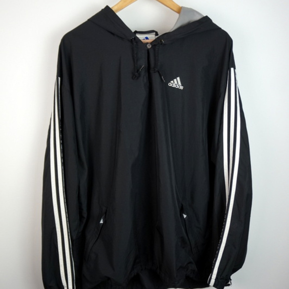 adidas black jacket with hood